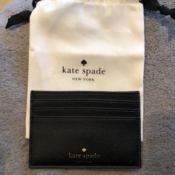 kate spade Handbags - NWT KaTE SPAde CARDHOLDER BLACK GLITTER